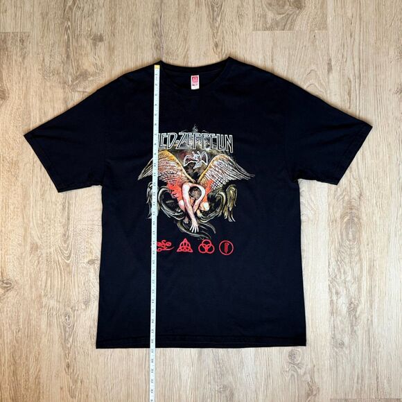 Led Zeppelin Angel Graphic T-Shirt Black Comfort Tag Size L Vintage Style - Picture 5 of 5